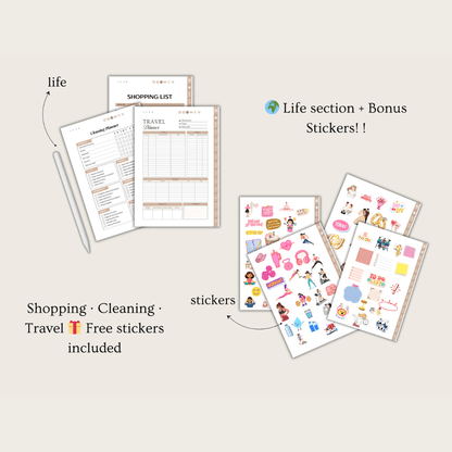 Life Planner 2026 | Digital Planner PDF | Goodnotes iPad Planner | 149+ Pages